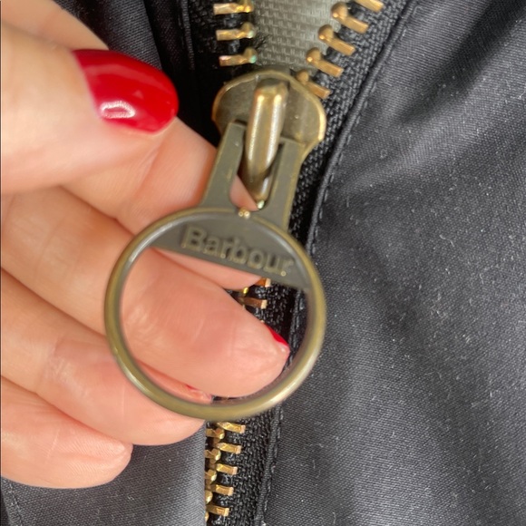 Barbour Snow Bedale Waxed Cotton Coat Jacket Warm Winter Outdoor Black Sz 8 - Picture 9 of 13